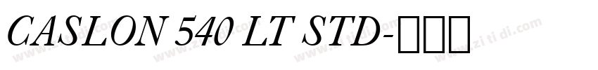 CASLON 540 LT STD字体转换